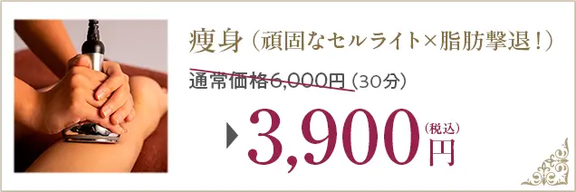 痩身（頑固なセルライト×脂肪撃退！）通常価格21,000円が11,000円